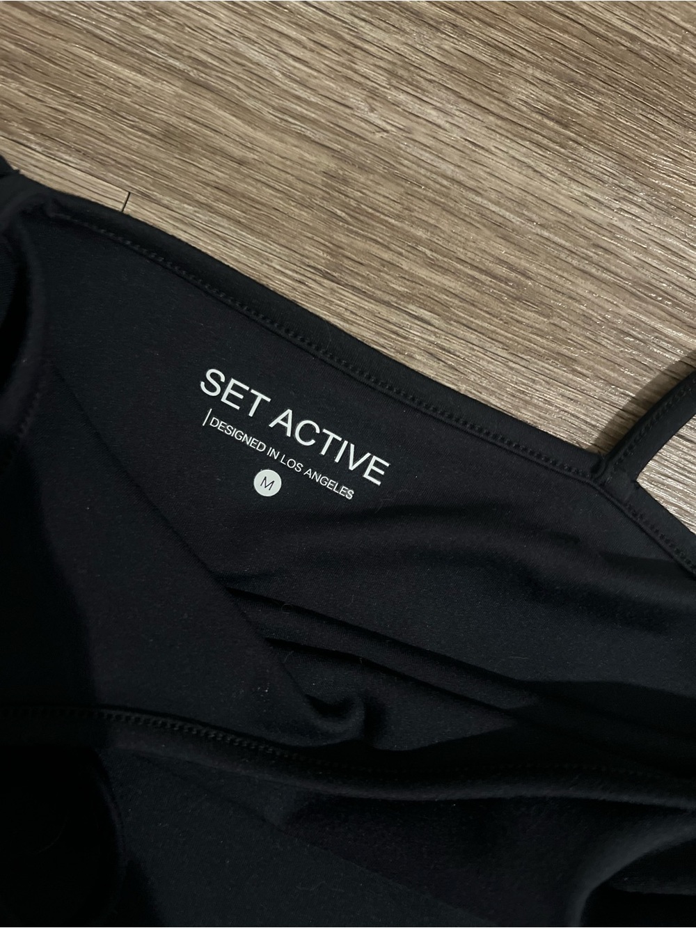 SET Active Cropped Black Tank - Picture 3 of 3